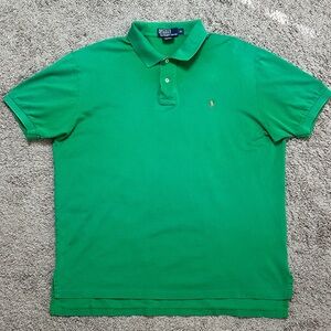 Vintage POLO by RALPH LAUREN Men's Polo T-Shirt Green 
Size XL